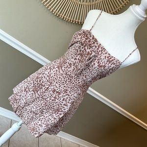 Pink and Brown Cheetah Print Sundress